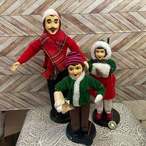 Vintage 1986 BRINN'S Collectible Edition Christmas Caroler Dolls Figurine‎ Set 3